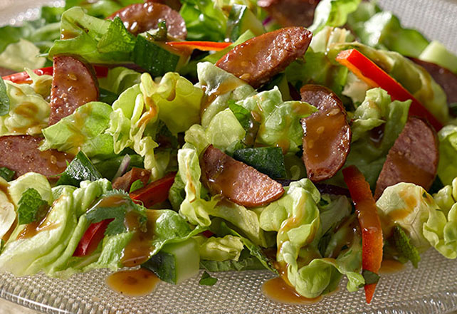beef sausage salad